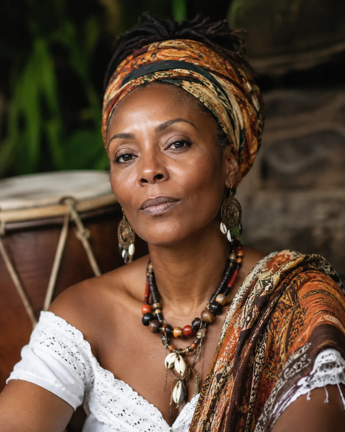 Portrait de Man Yana, griotte et artiste virtuelle martiniquaise